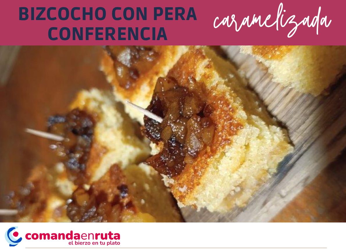 Bizcocho de pera caramelizada Portada