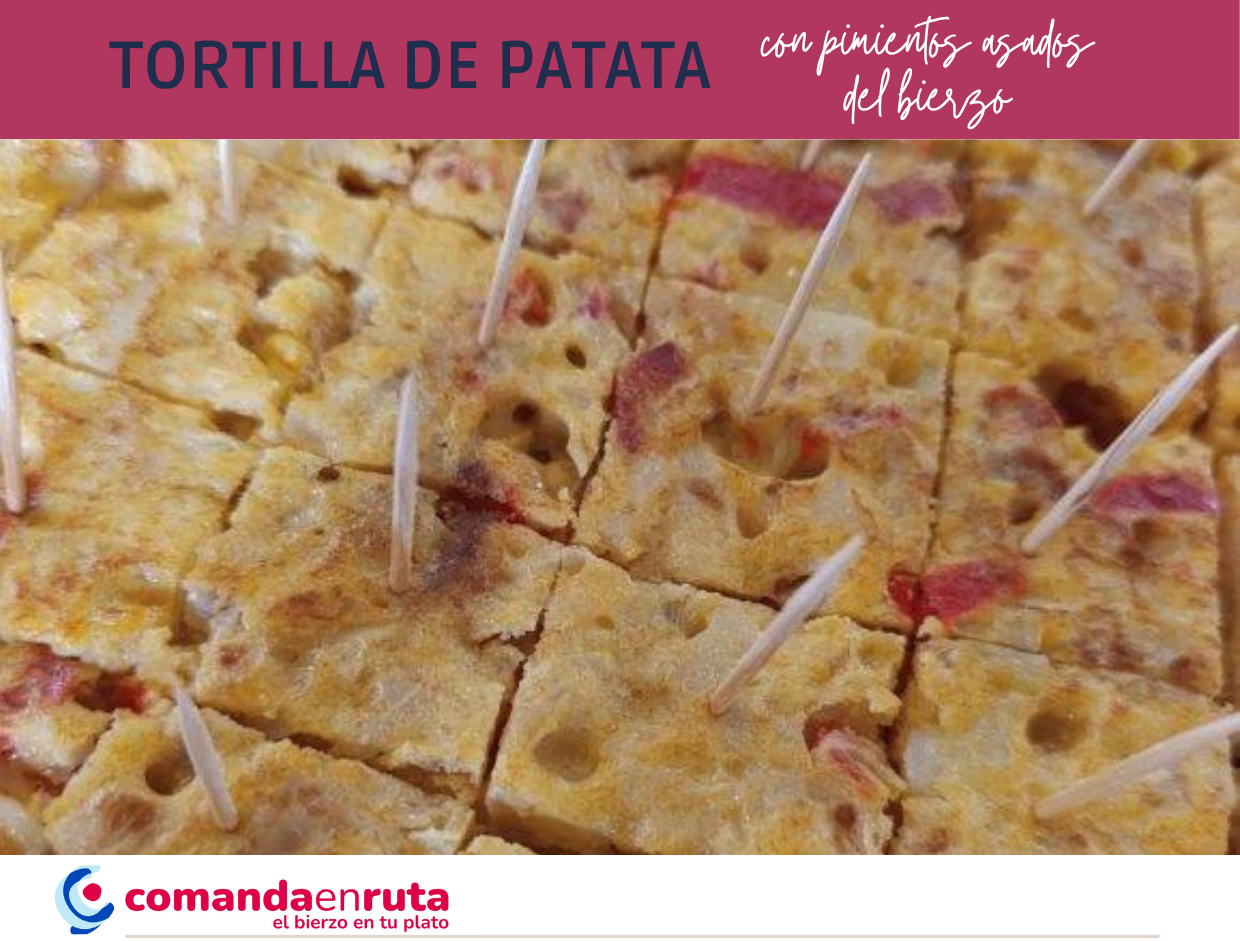 Tortilla de Patata con Pimientos Asados del Bierzo