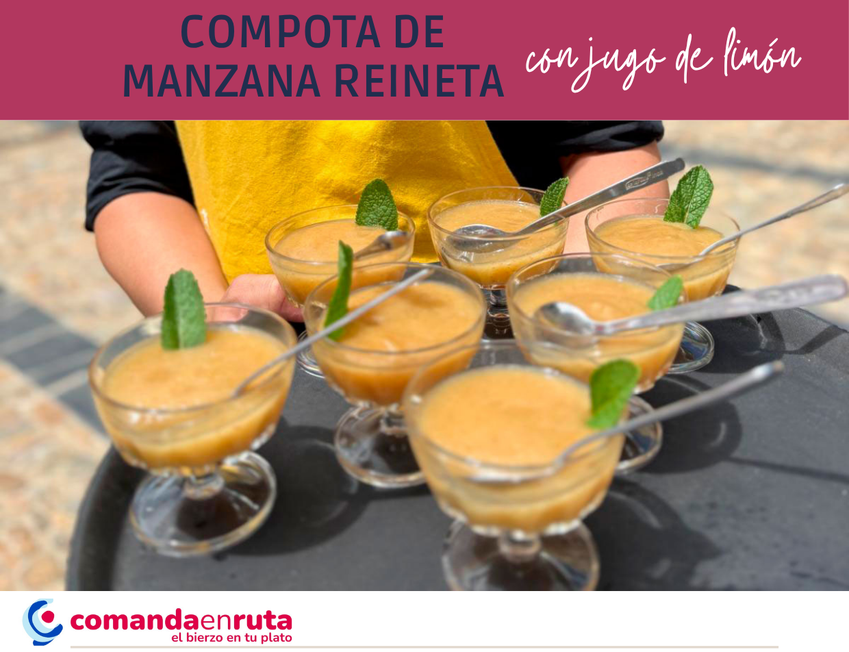 Compota de manzana reineta con jugo de lim&oacute;n
