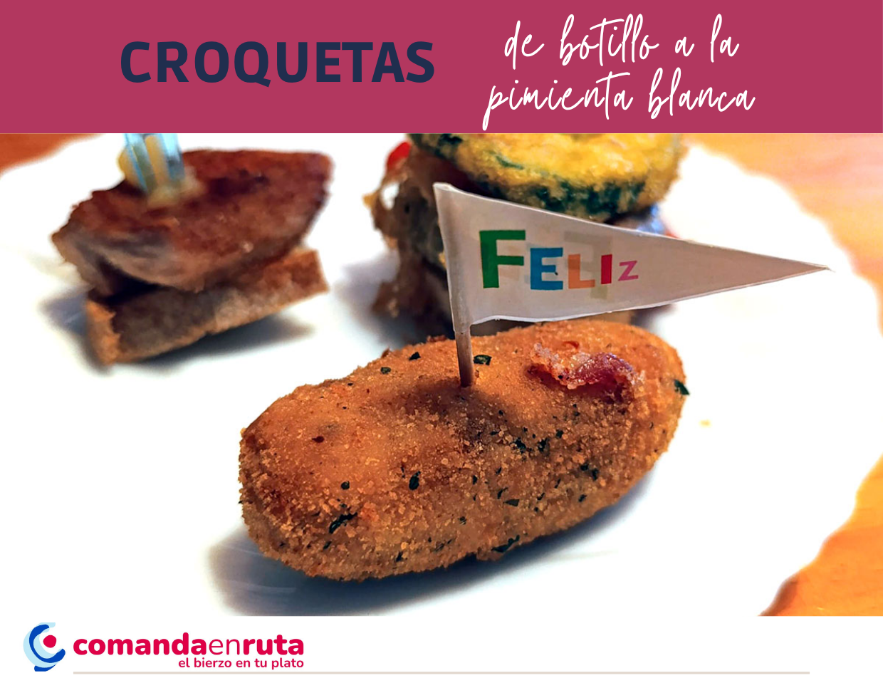 Croquetas de botillo a la pimienta blanco