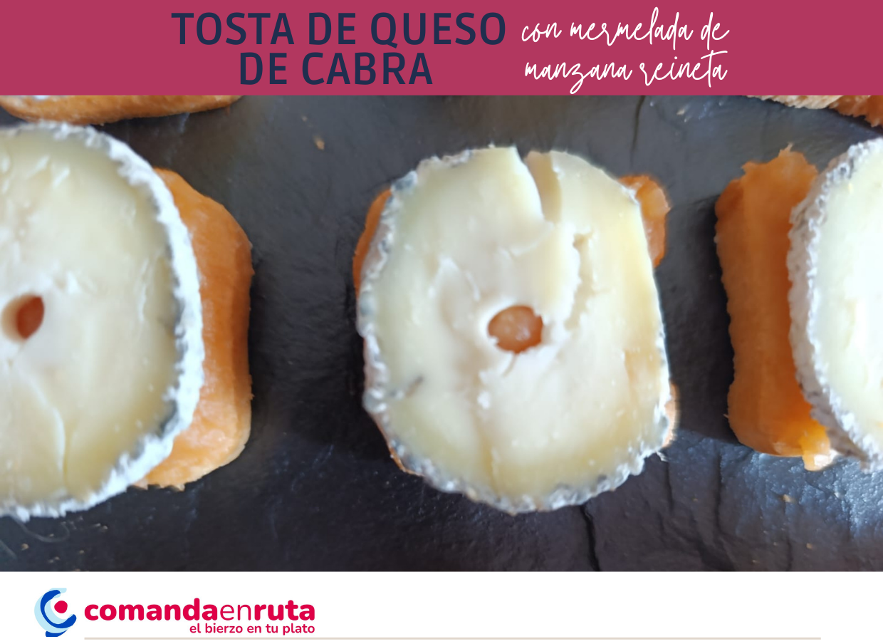 Tosta de Queso de Cabra con Mermelada de Manzana Reineta