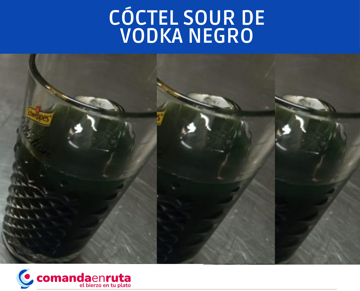 C&oacute;ctel Sour de Vodka Negro