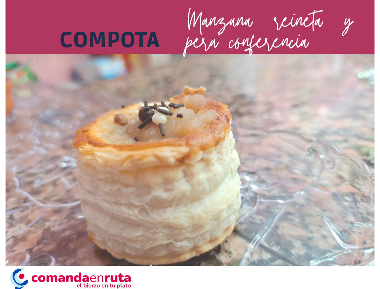 Compota de manzana reineta y pera conferencia. Portada