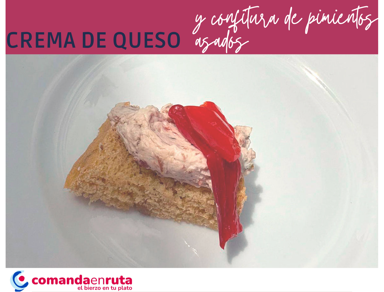 Crema de queso y confitura de pimientos asados. Portada