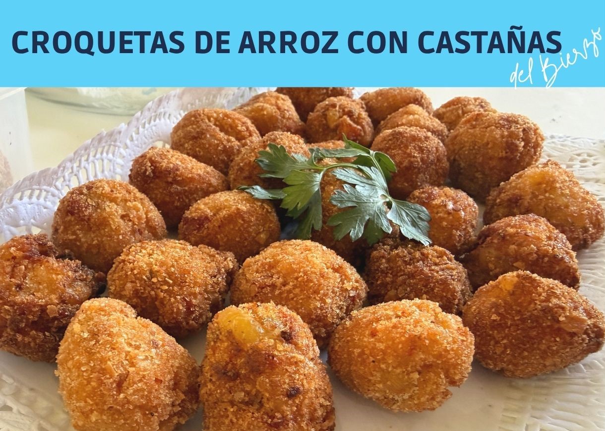 Croquetas de arroz con casta&ntilde;as