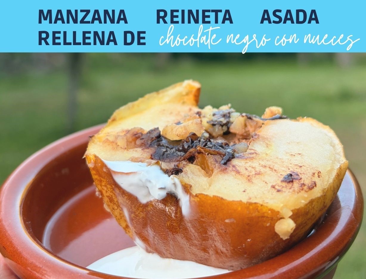 Manzana reineta con chocolate