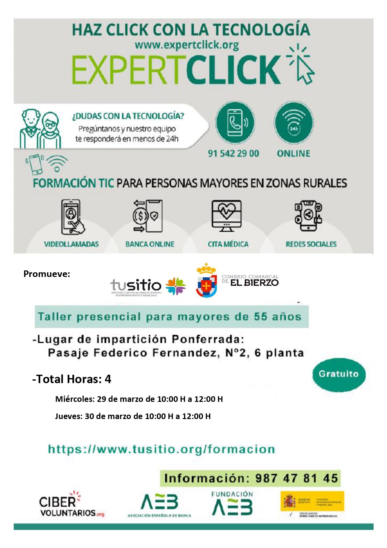 Caretl curso NNTT mayores 55 años. 2023